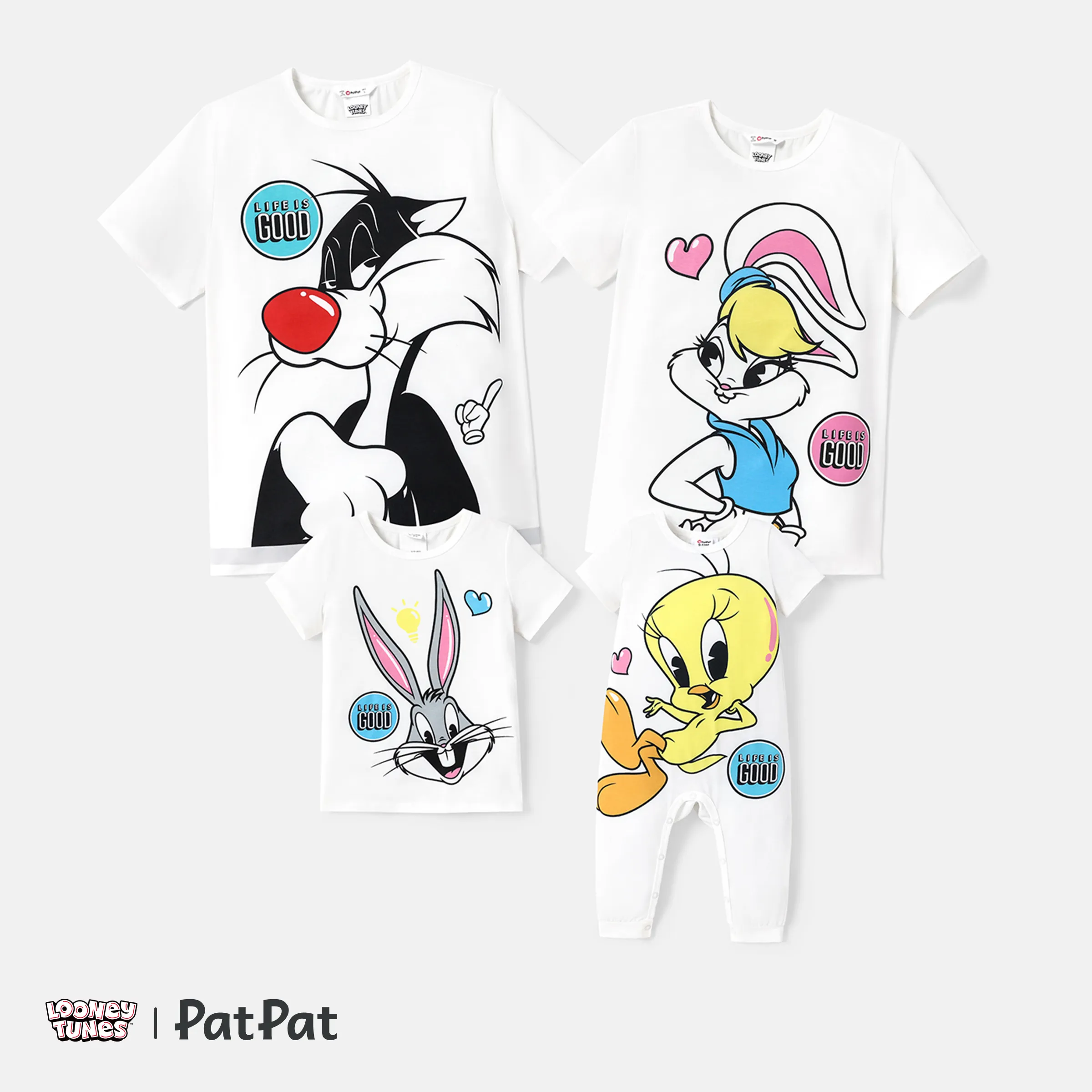 Looney Tunes Famille Matching Personnage Imprimer Manches Courtes Naia™ Tops