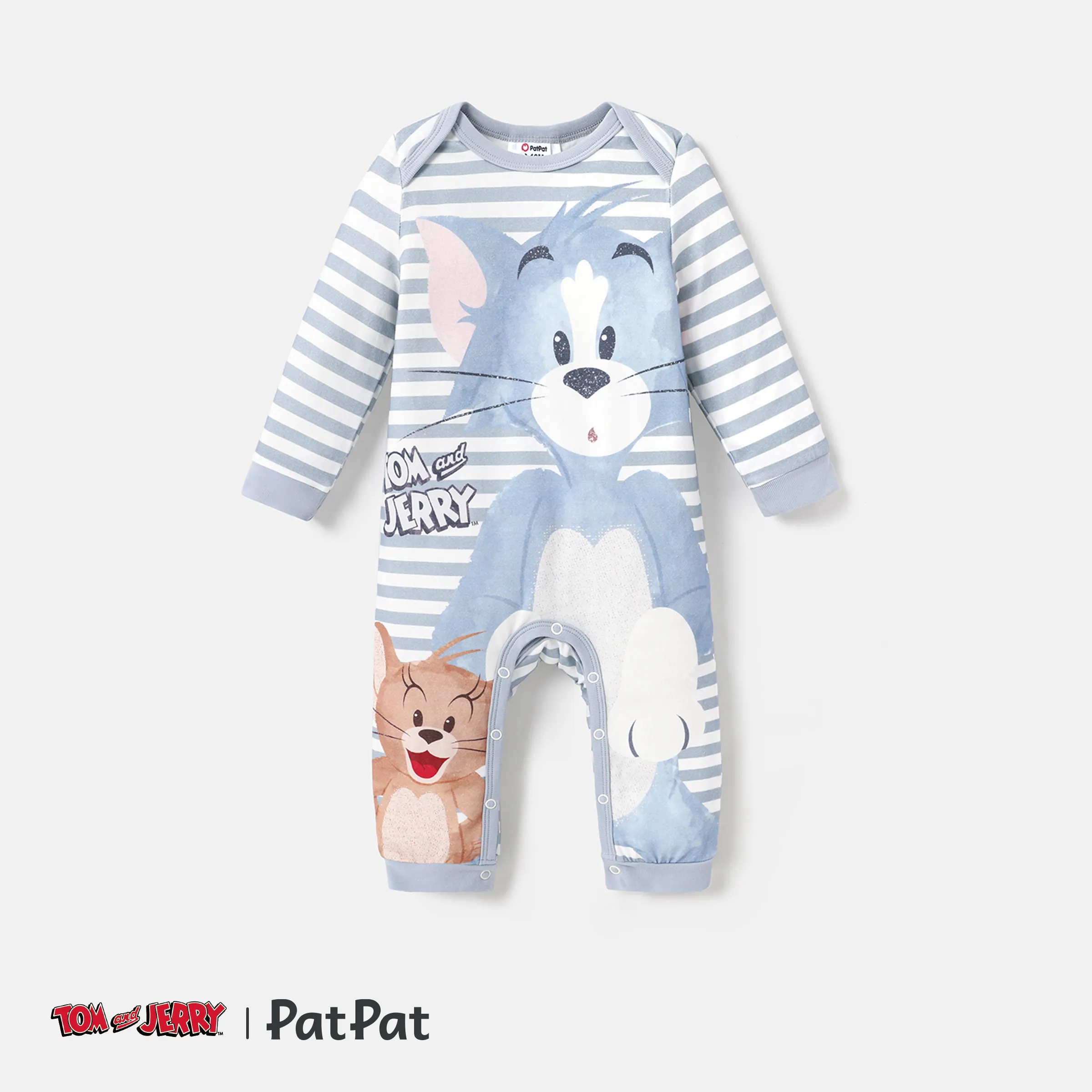 

Tom and Jerry Baby Girl/Boy Character Print Long-sleeve Cotton Jumpsuit