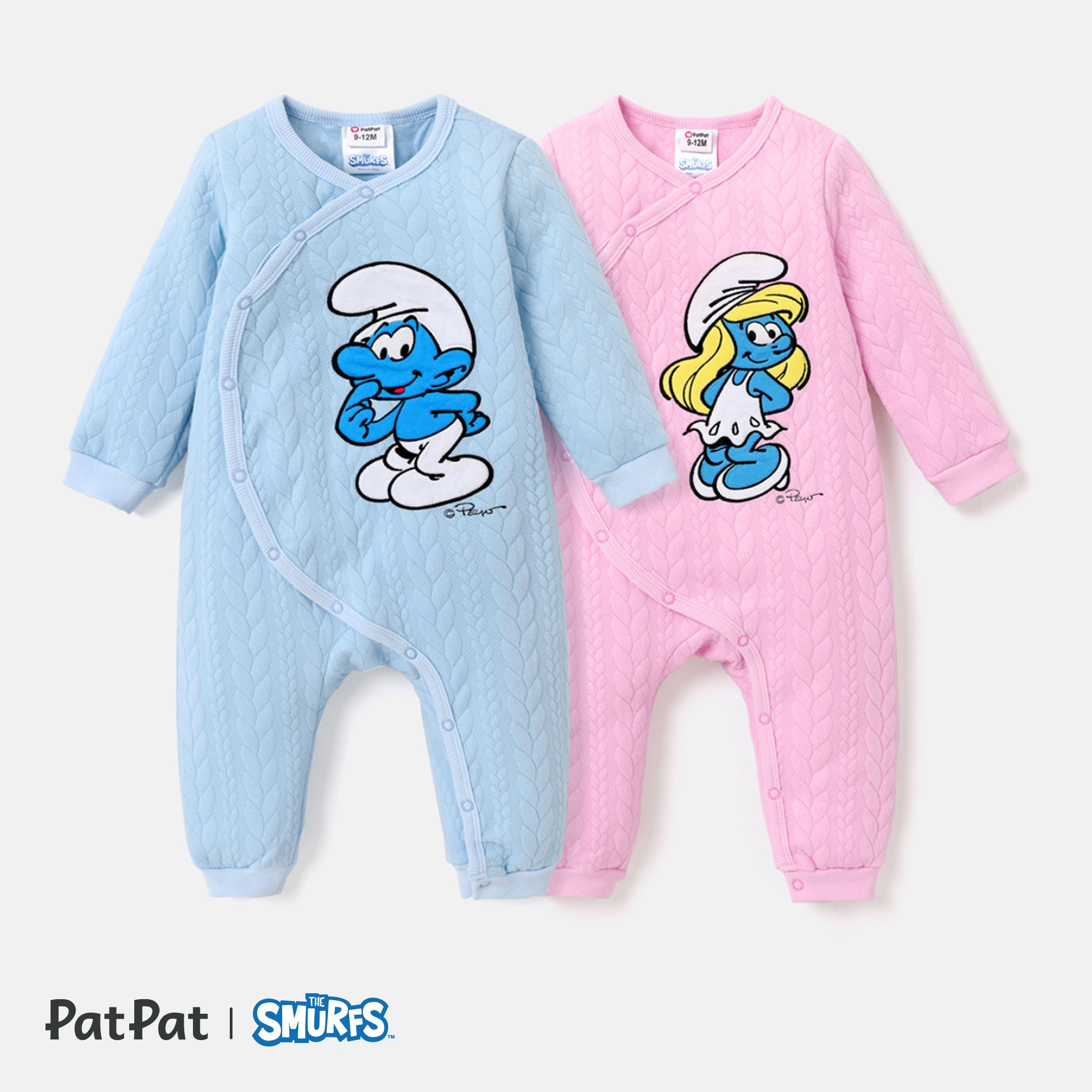 Schtroumpfs Baby Boy/Baby Girl Patch Barboteuse Brodée