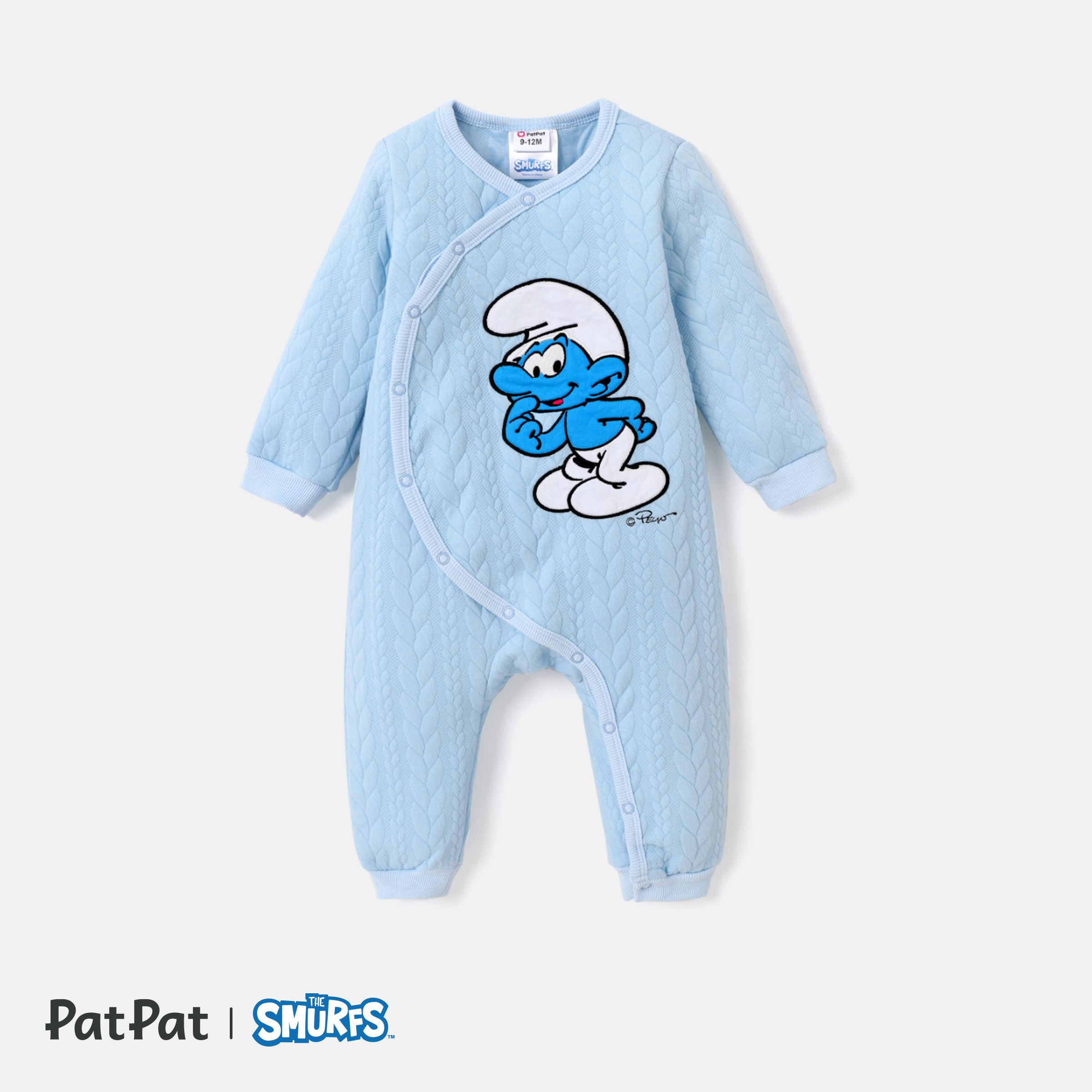 The Smurfs Baby Boy/Girl Patch Embroidered Jumpsuit
