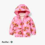 PAW Patrol Toddler Girl/Boy Character & Allover Print Long-sleeve Hooded Quilted Jacket Pink