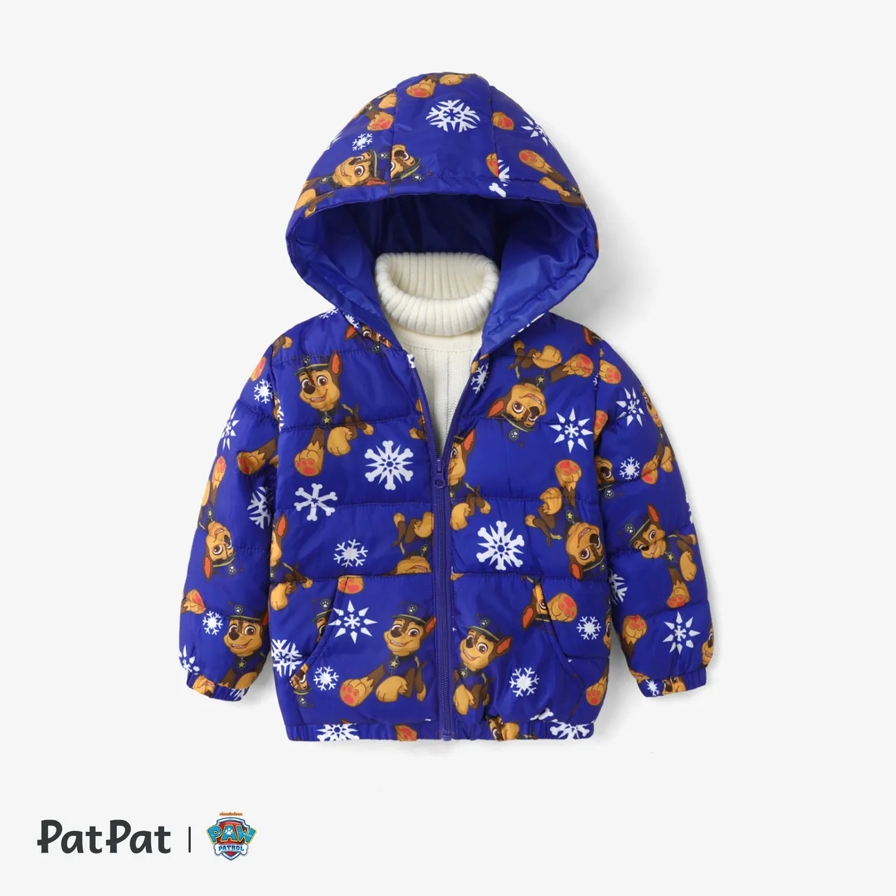 PAW Patrol Toddler Girl/Boy Character & Allover Print Veste matelassée à capuche à manches longues Bleu big image 1