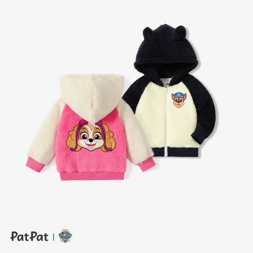 PAW Patrol Toddler Girl/Boy Character Print Plush Long-sleeve Hooded Jacket 