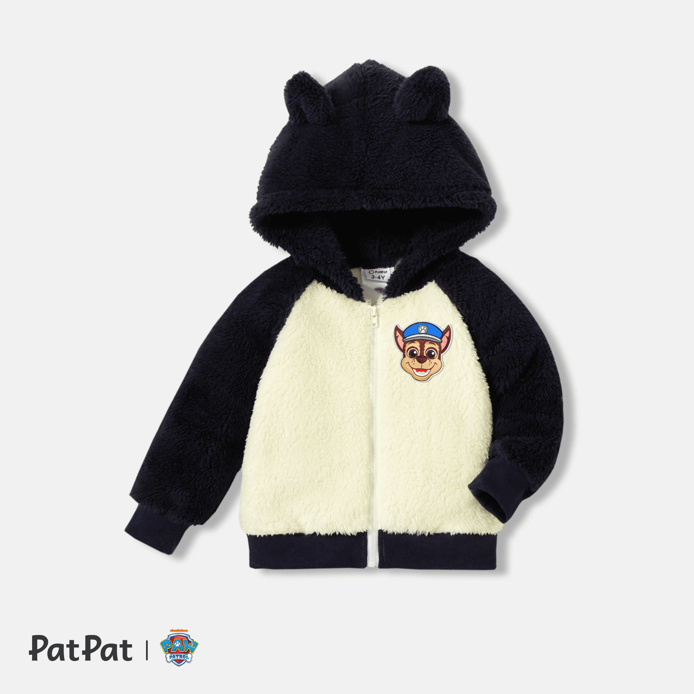 PAW Patrol Toddler Girl/Boy Character Print Plush Long-sleeve Hooded Jacket