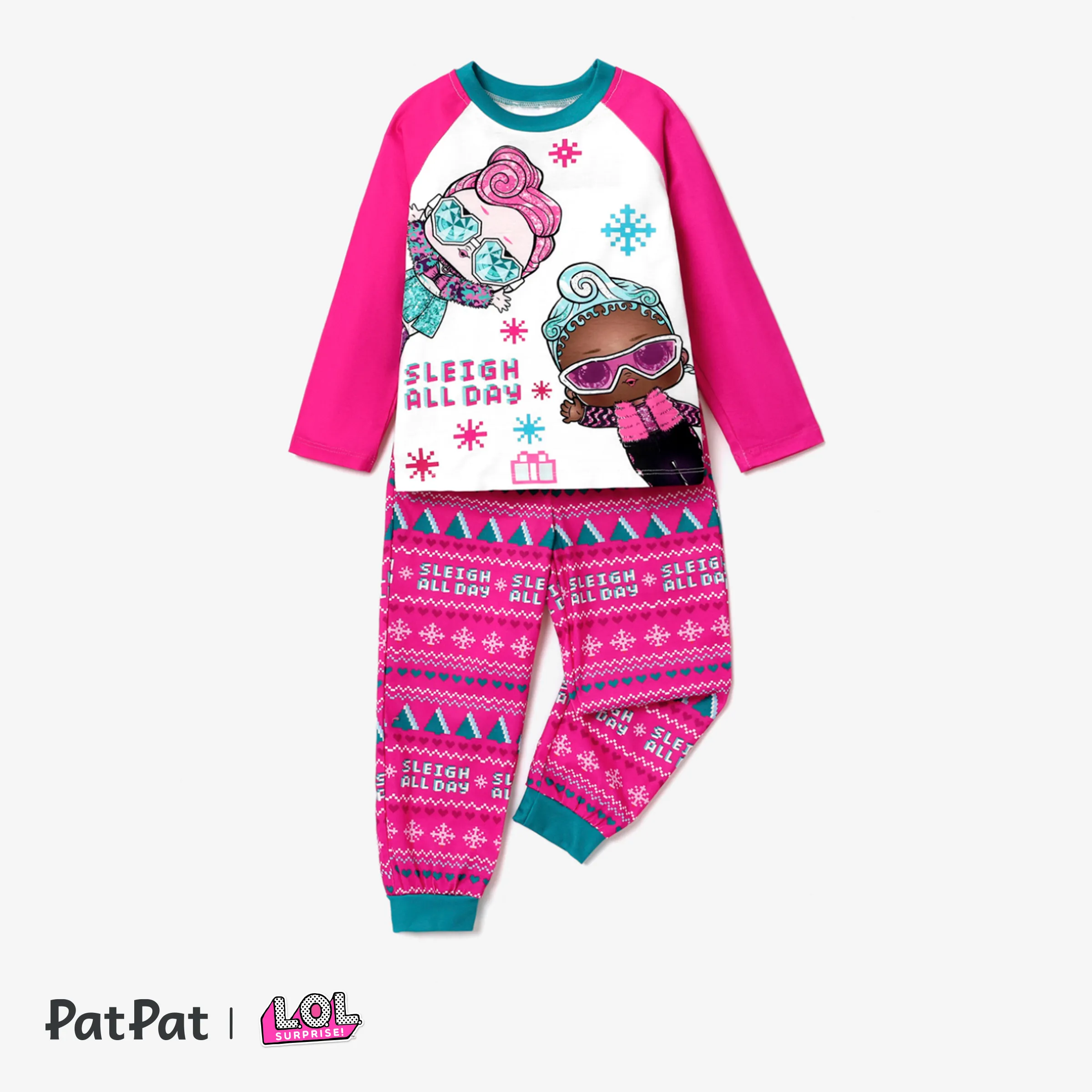 L.O.L. SURPRISE! Christmas Mommy And Me Colorful Character Print Pajamas Sets (Flame Resistant)
