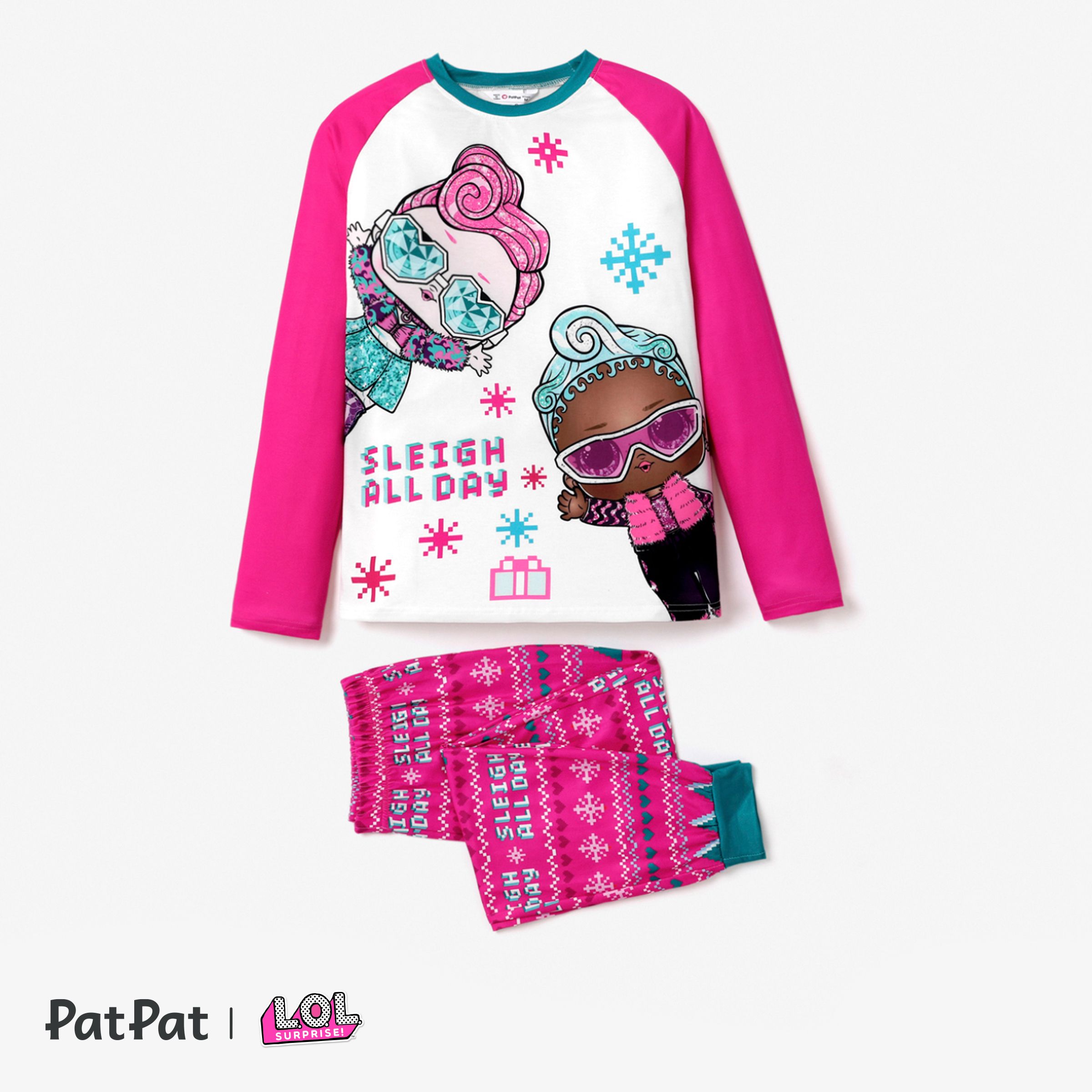 L.O.L. SURPRISE! Christmas Mommy And Me Colorful Character Print Pajamas Sets (Flame Resistant)