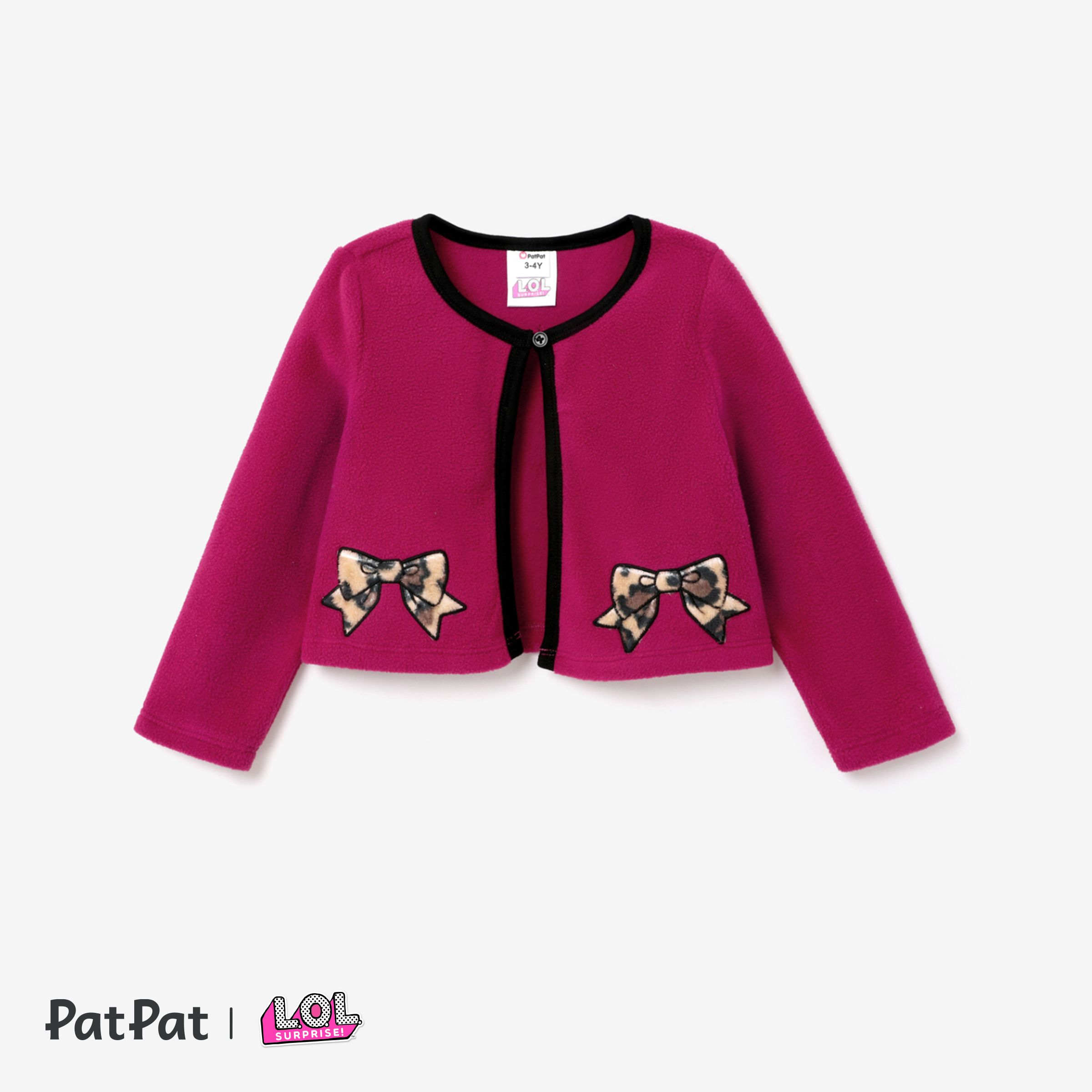 L.O.L. SURPRISE! Toddler Girl Graphic Print Long-sleeve Fleece Coat Or Leopard Print Dress