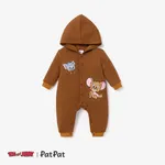 Tom and Jerry Baby Jungen Mit Kapuze Kindlich Langärmelig Baby-Overalls braun