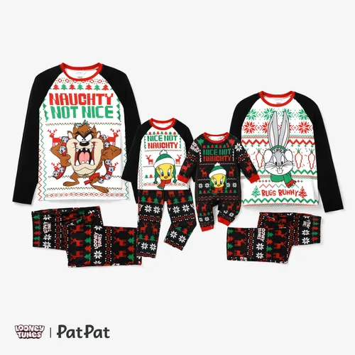 Looney Tunes Weihnachten Familien-Looks Langärmelig Familien-Outfits Pyjamas (Flame Resistant)