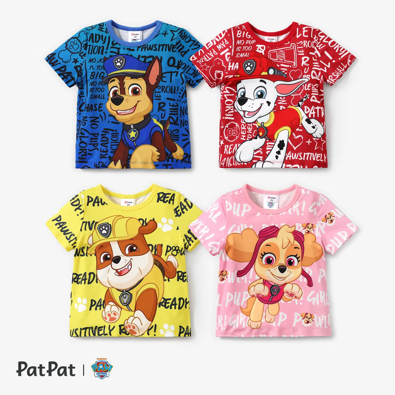 PAW Patrol 1pc  Toddler Girl/Boy Character doodle Print  T-shirt
 Red big image 1