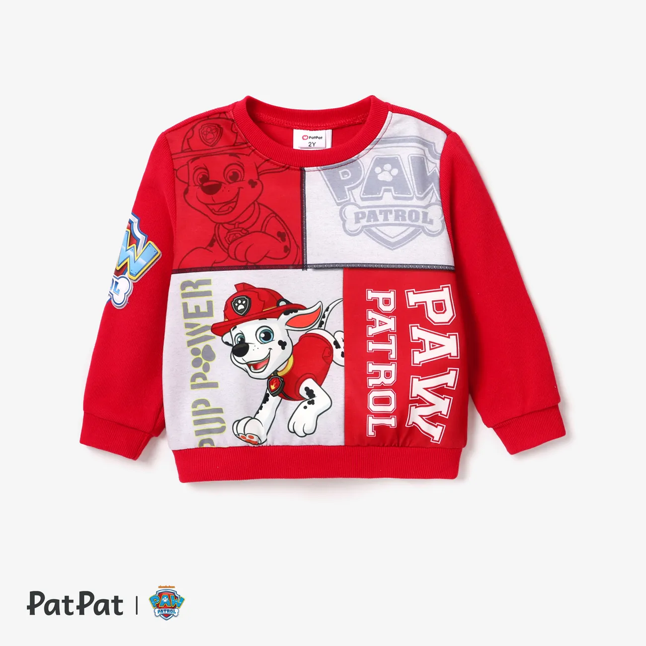 PAW Patrol Toddler Boy Big Graphic Letter Pattern Top or Pants Set  Red big image 1