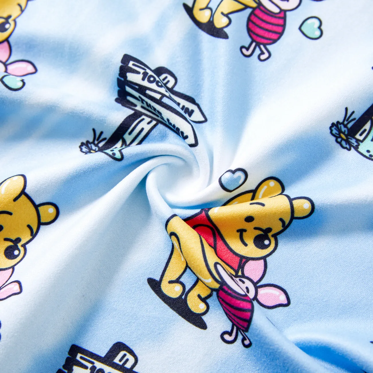 Disney Winnie the Pooh Look de família Dia da Mãe Manga curta Conjuntos de roupa para a família Tops Multicolorido big image 1
