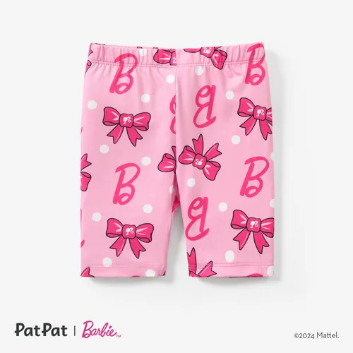 Barbie 1pc Toddler/Kids Girls Bowknot Print Leggings
