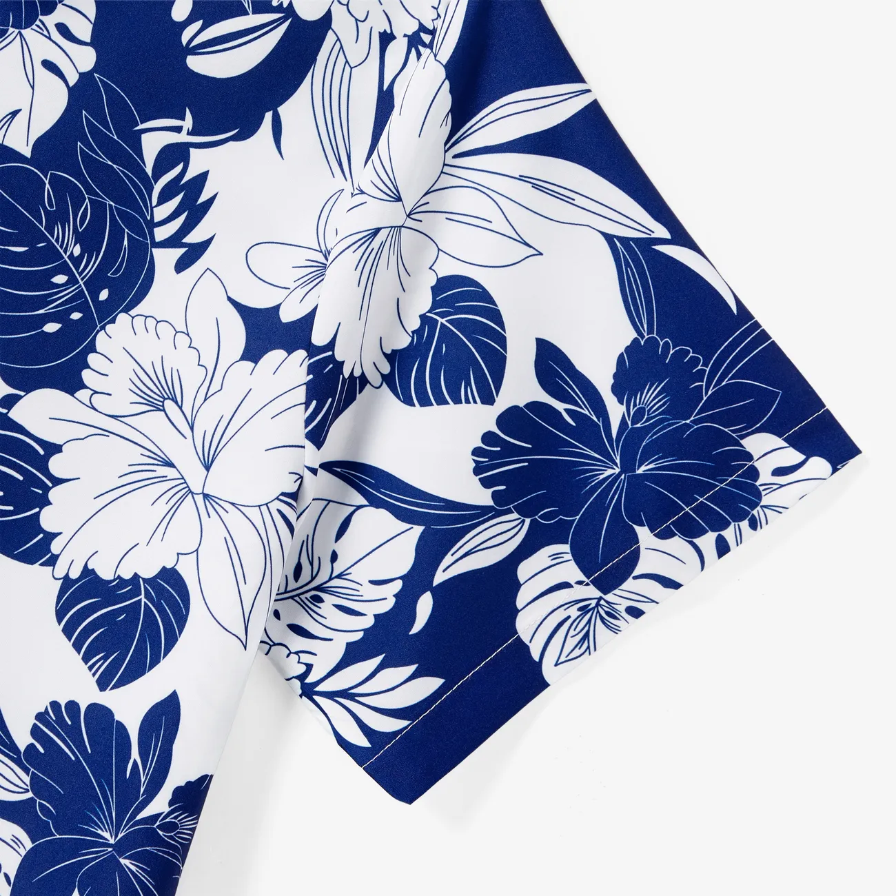 Looks familiares Plantas y flores tropicales Camiseta sin mangas Conjuntos combinados para familia Conjuntos azul real big image 1