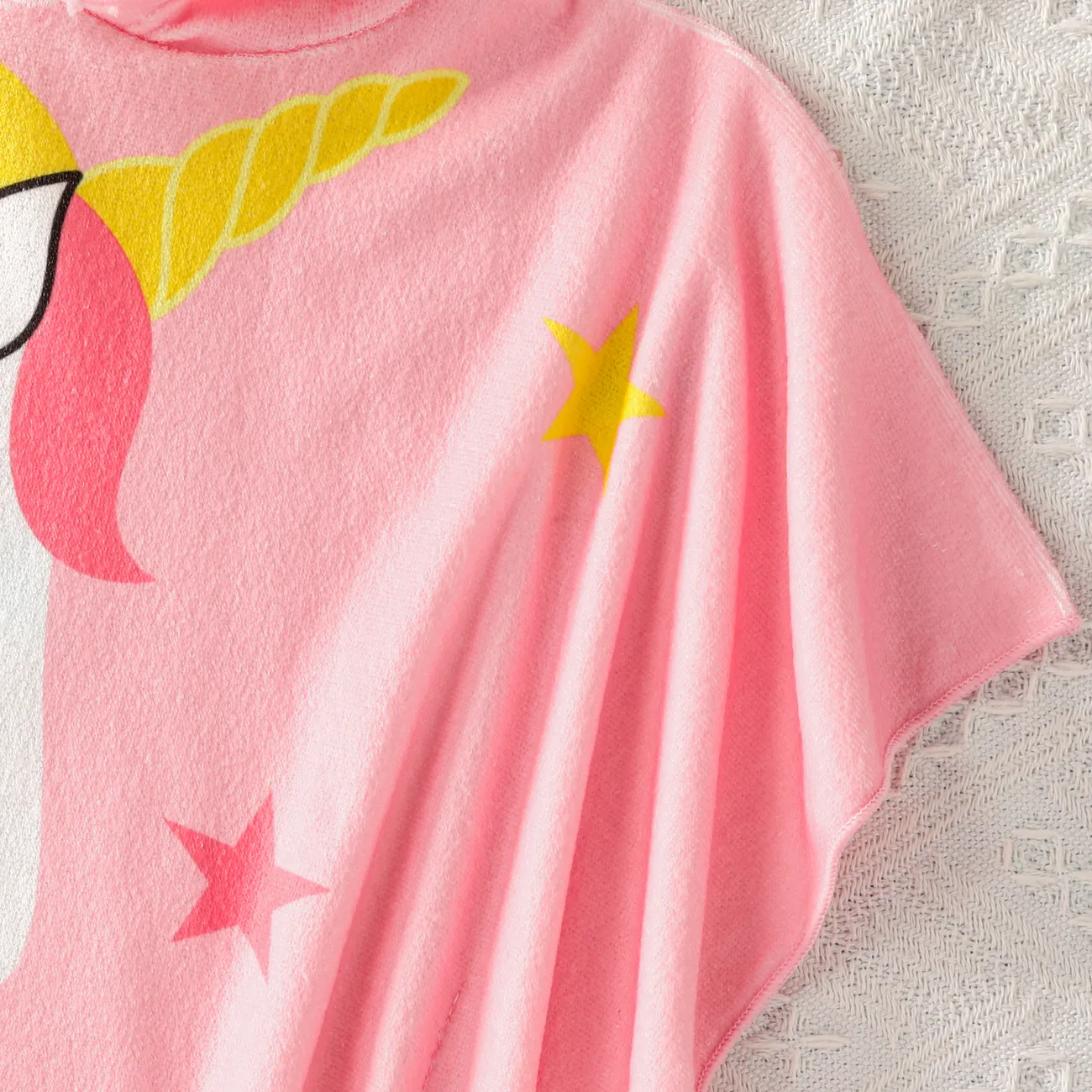Bambino piccolo Ragazza Con cappuccio Infantile Unicorno Costumi da bagno Rosa big image 1