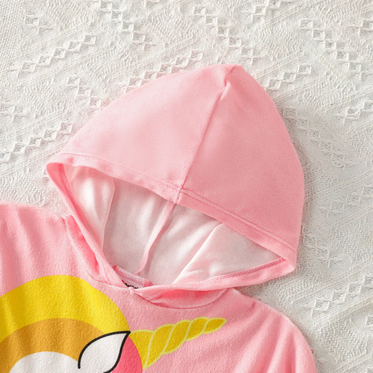 Kleinkinder Mädchen Mit Kapuze Kindlich Einhorn Badeanzüge rosa big image 1