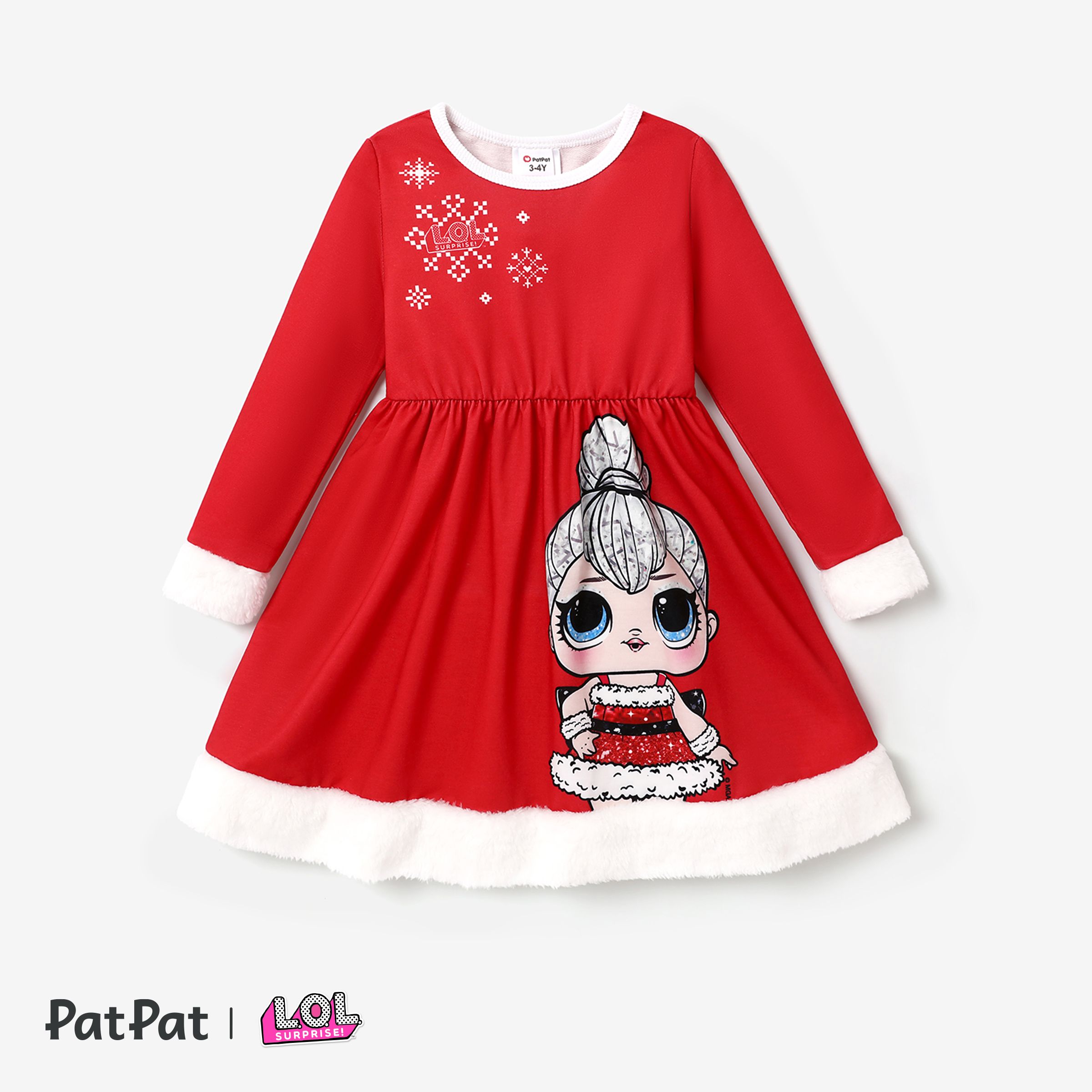 

L.O.L. SURPRISE! Toddler/Kid Girl Christmas Character Print Fluffy Dress