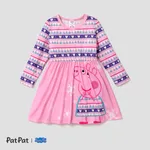 Peppa Pig Toddler Girl Snowflake Pattern Plush Vest or Dress  Pink
