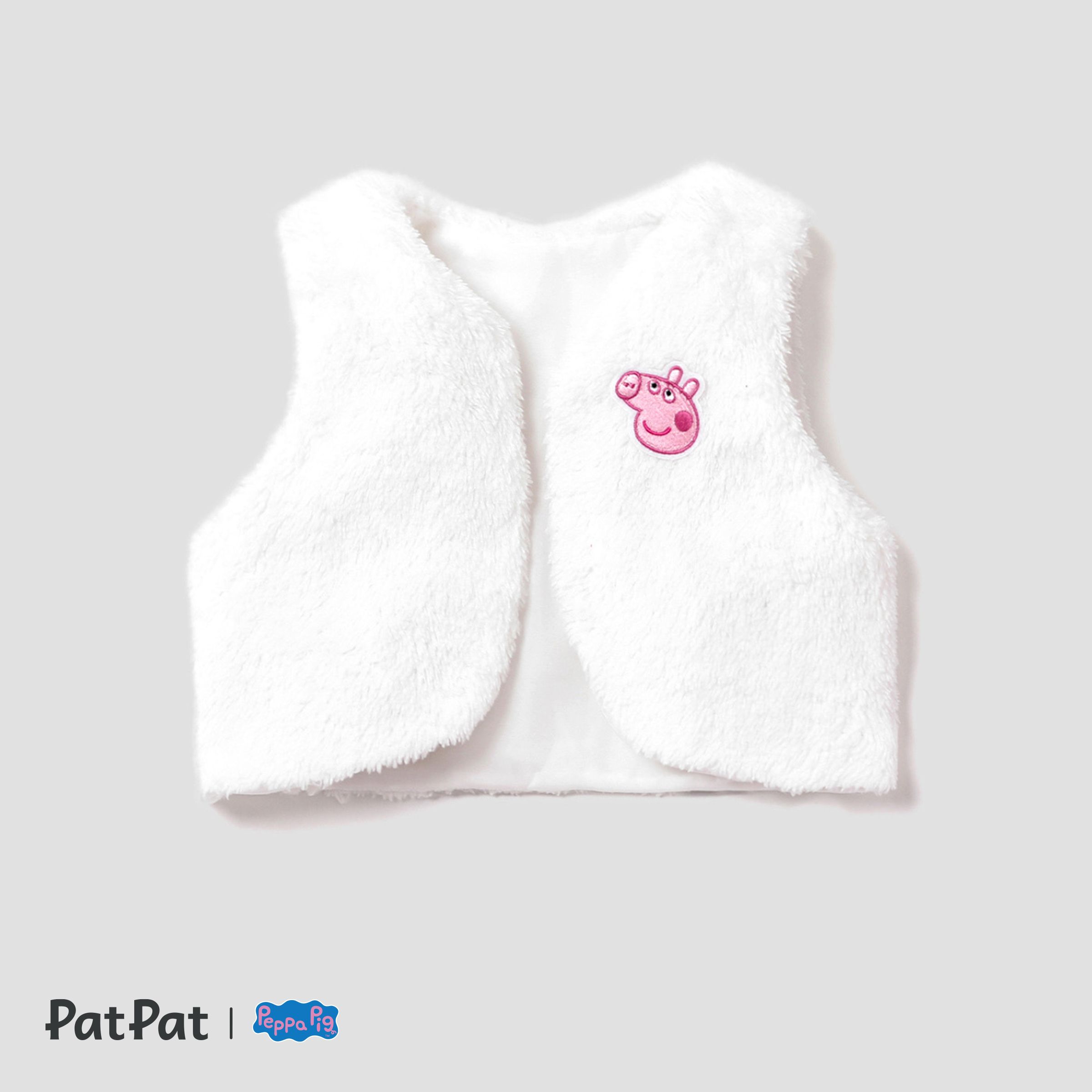 Peppa Pig Toddler Girl Snowflake Pattern Plush Vest Or Dress