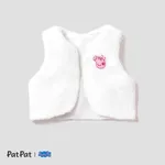 Peppa Pig Toddler Girl Snowflake Pattern Plush Vest or Dress  White