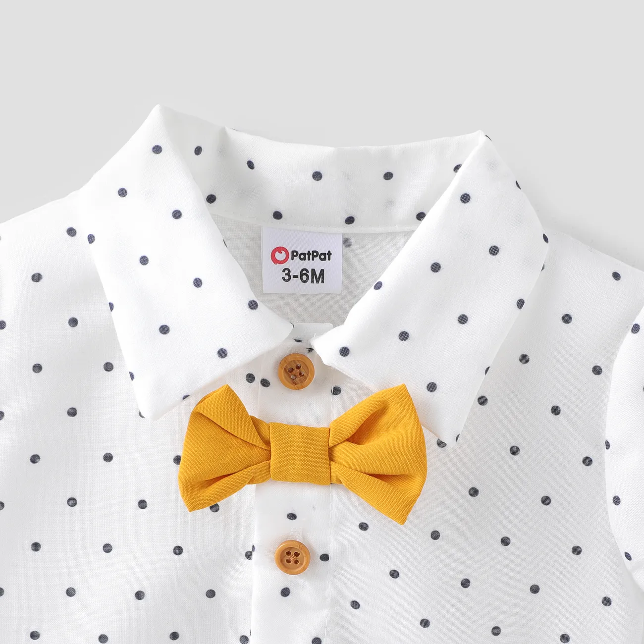 طفل رضيع 2 قطع البولكا النقاط Bowknot قميص وزرافة طباعة السراويل الشاملة مجموعة / قبعة الزرافة / الصنادل الأصفر big image 1