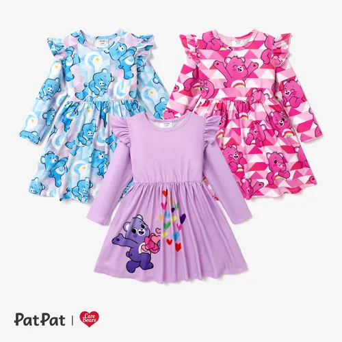 Care Bears Toddler Girl Digital Print Flutter-sleeve Dress 