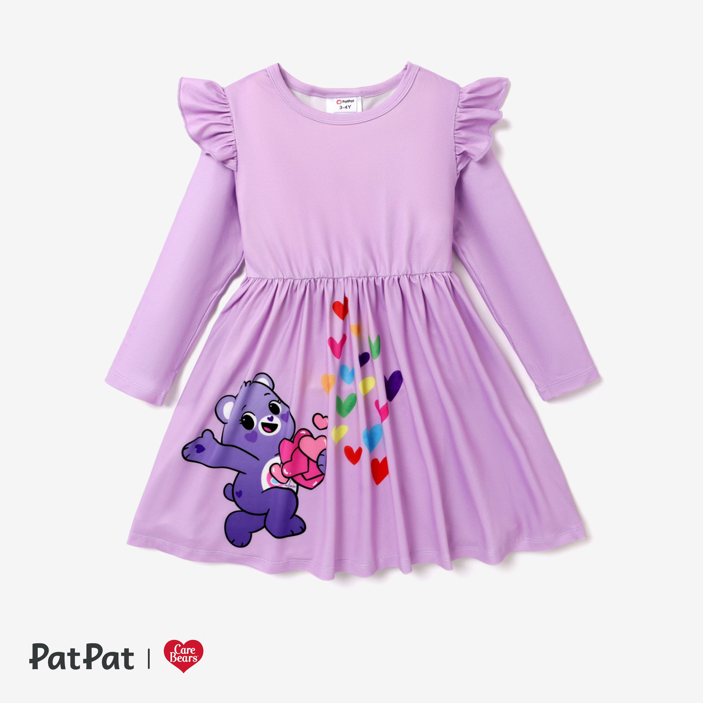 Care Bears Toddler Girl Digital Print Flutter-sleeve Dress
