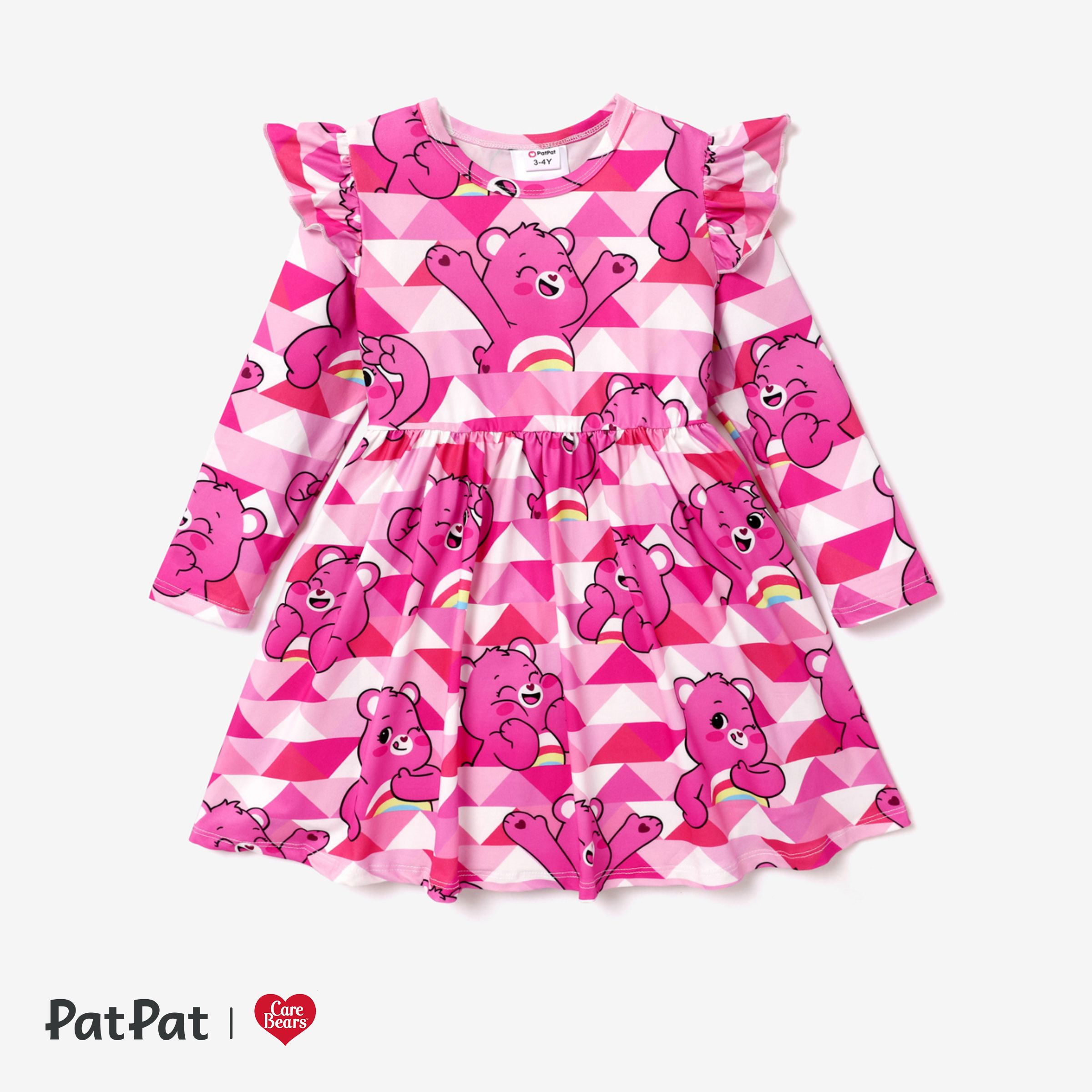 Care Bears Toddler Girl Digital Print Flutter-sleeve Dress