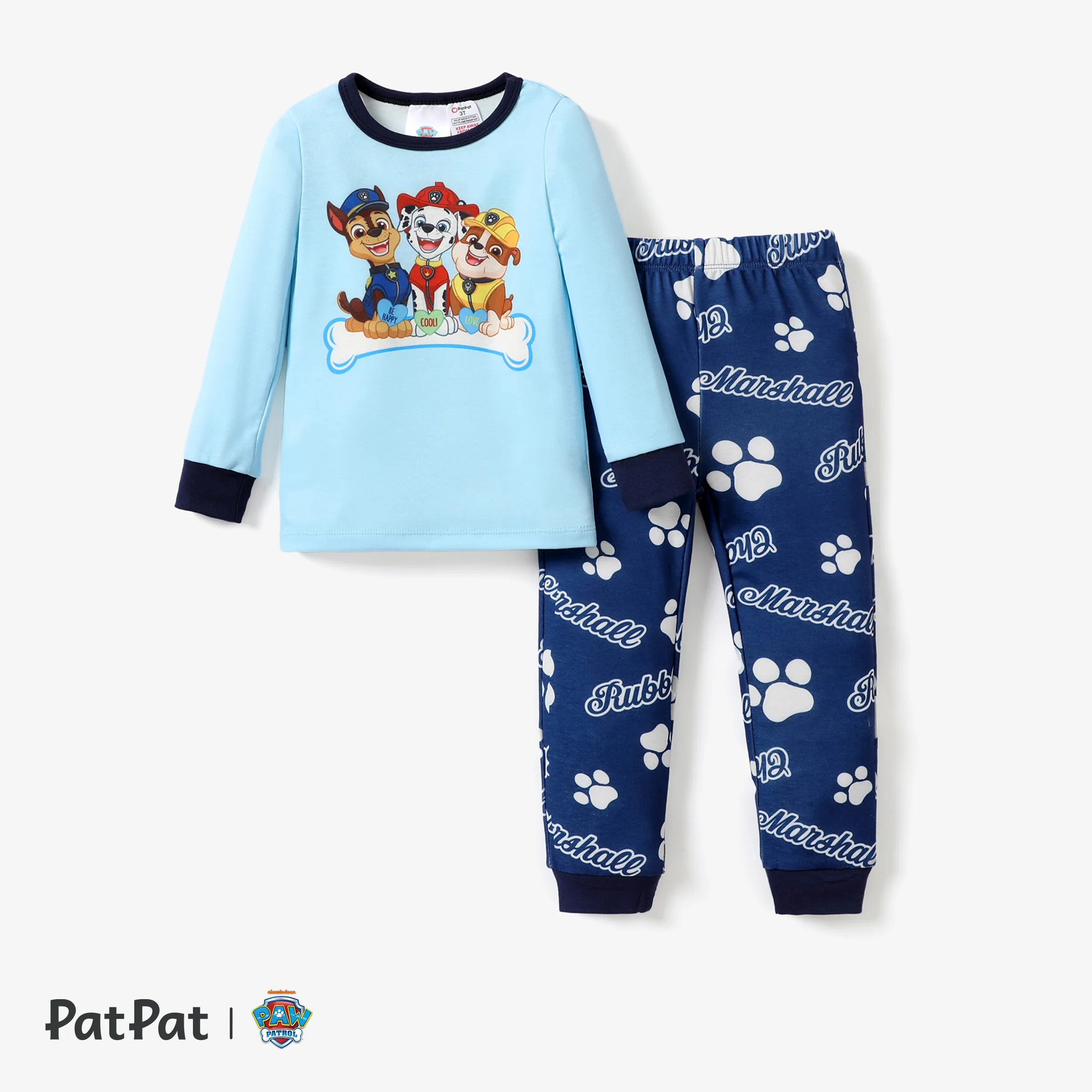 PAW Patrol 2pcs Toddler/Kid Girl/Boy Childlike Character Tight Pajama Set