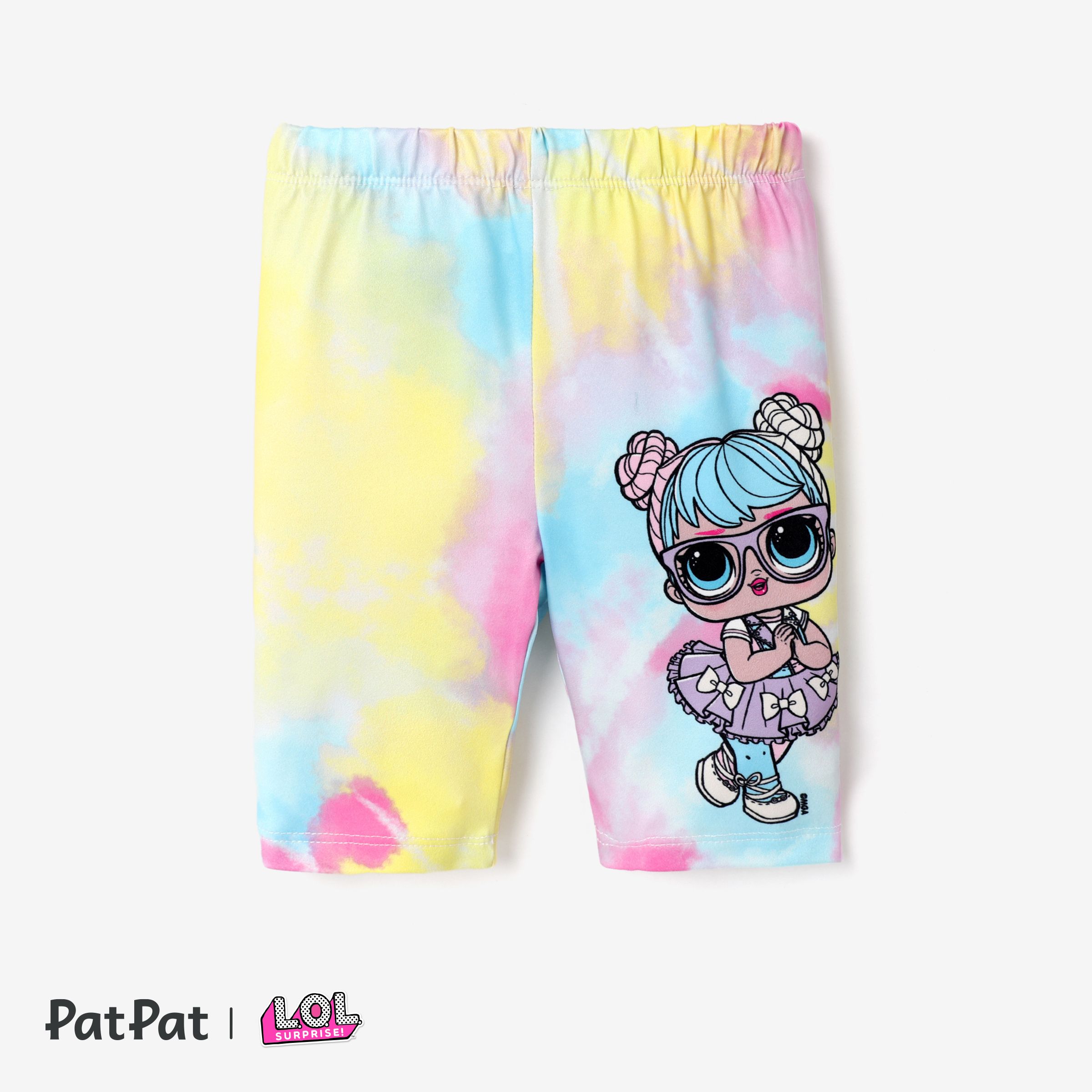 L.O.L. SURPRISE! Toddler Girl Leopard/Polk dot/Tye dyed Print Short Leggings