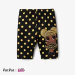 L.O.L. SURPRISE! Toddler Girl Leopard/Polk dot/Tye dyed Print Short Leggings Black