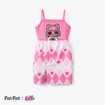 L.O.L. SURPRISE! Toddler Girl/Kid Girl slit suspender Dress
 Pink