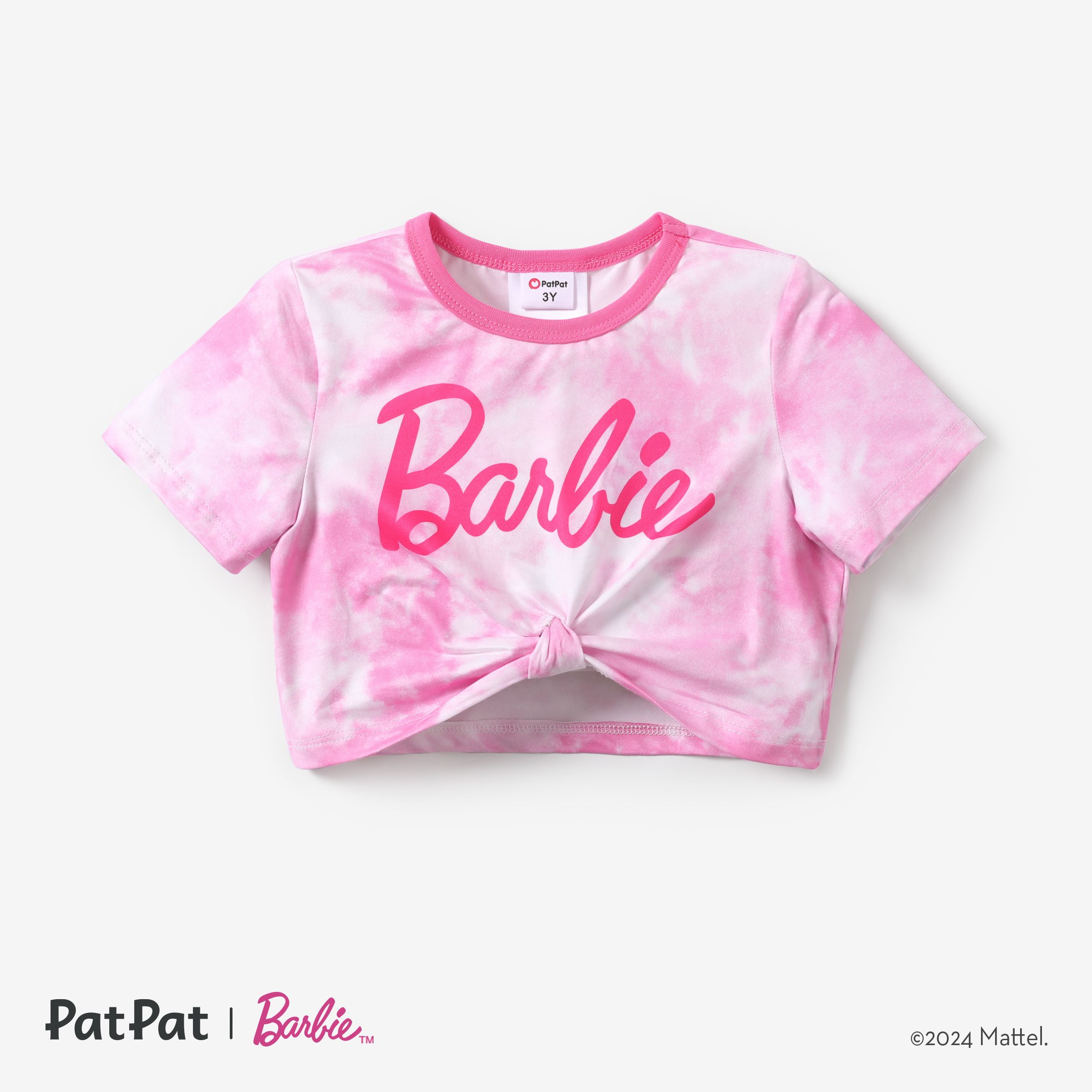 Barbie 1pc Toddler/Kids Girls Alphabet Print Short-sleeve T-Shirt