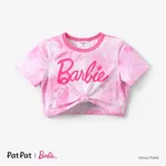 Barbie Menina Nó Bonito T-shirts Rosa