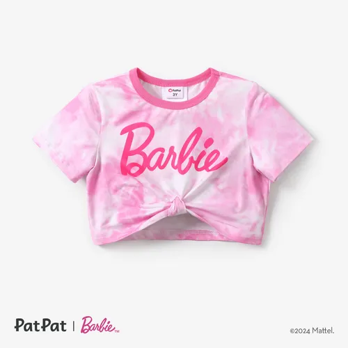 Barbie 1pc Toddler/Kids Girls Alphabet Print T-shirt à manches courtes
