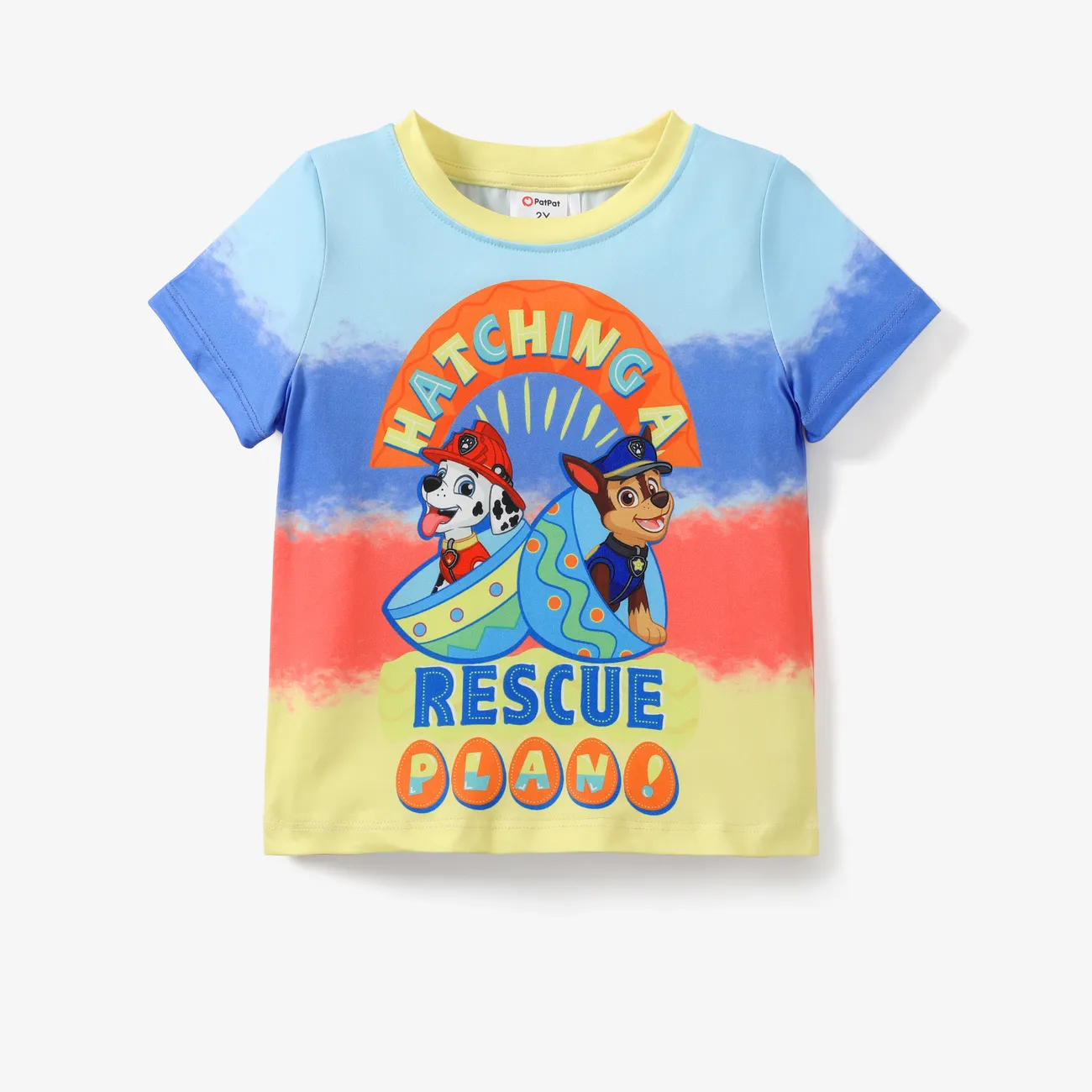 Patrulla de cachorros Pascua Unisex Infantil Camiseta Azul big image 1