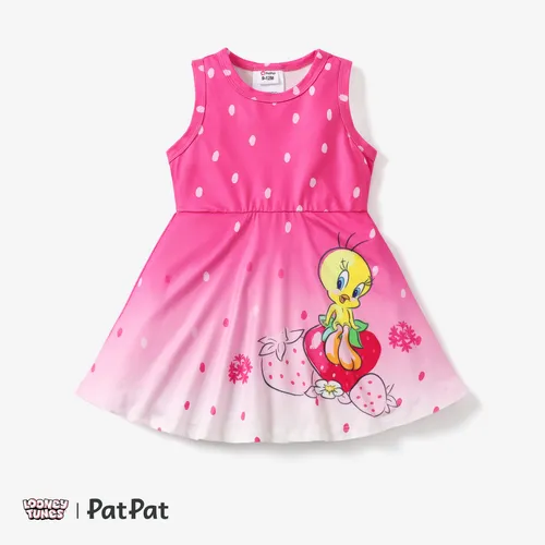 Looney Tunes 1pc Baby Girls Character Print Floral/Strawbeery Dress
