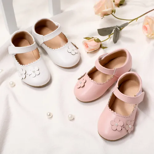 Toddler/Kids Girl Casual 3D Hyper-Tactile Floral Velcro Leather Shoes