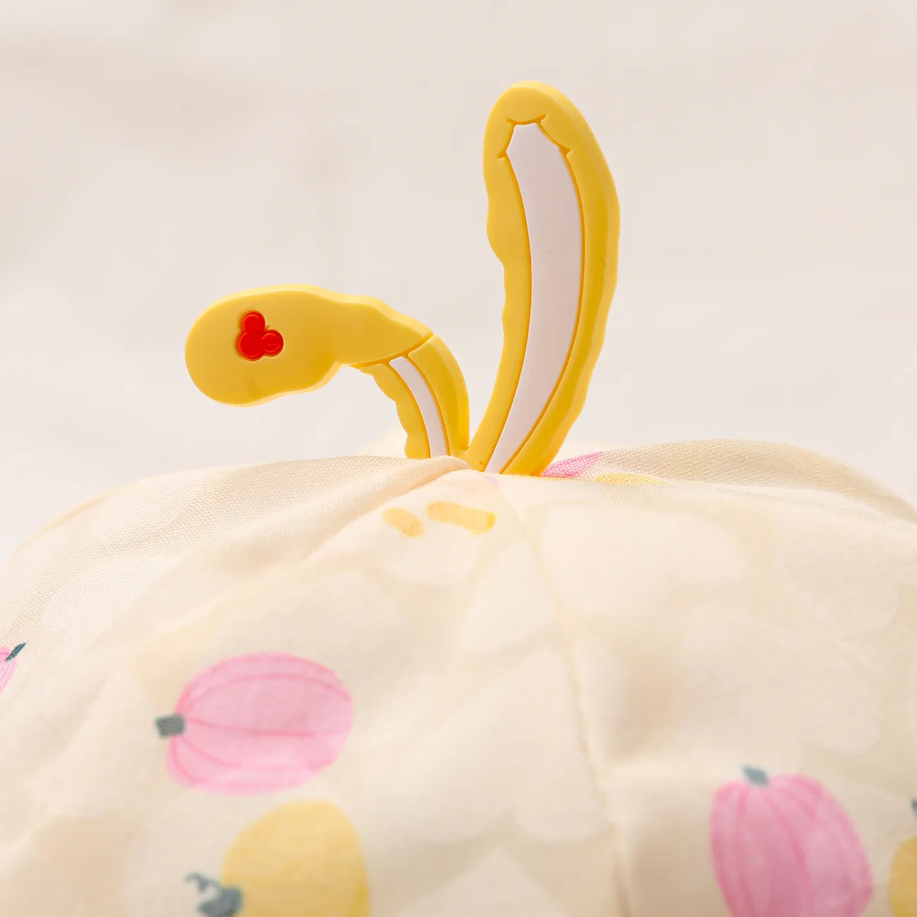 Gorro de pescador bebé estampado de primavera y otoño, protección solar y material de algodón Amarillo big image 1