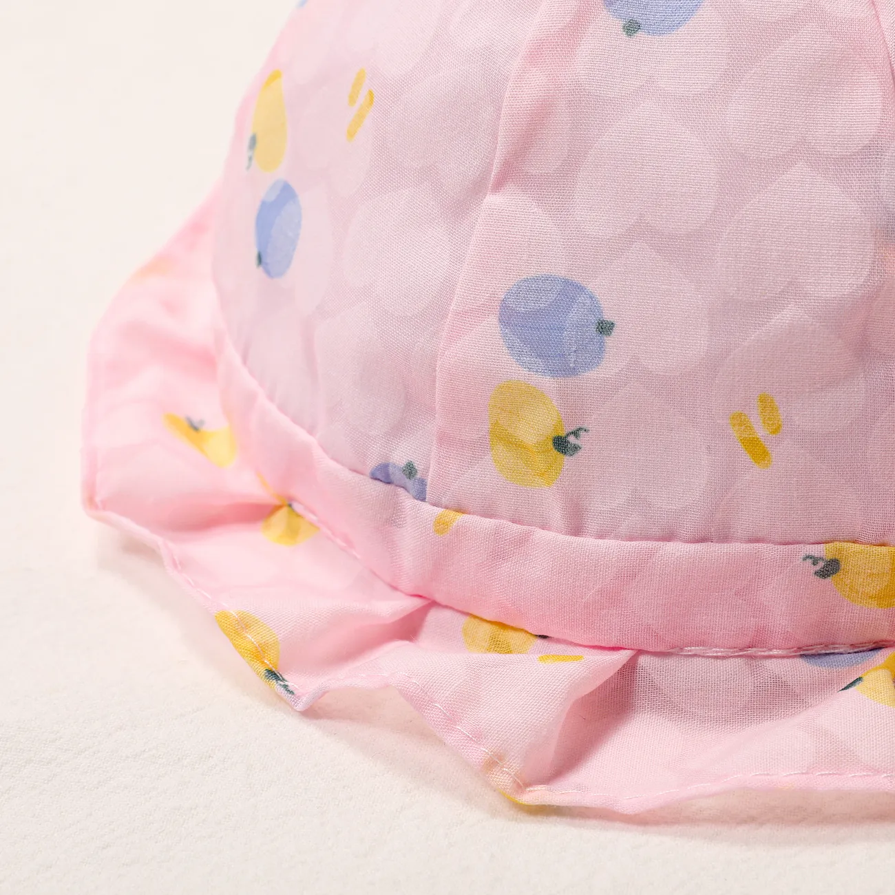 Spring and Autumn Printed Baby Fisherman Cap, Sun Protection and Cotton Material Pink big image 1
