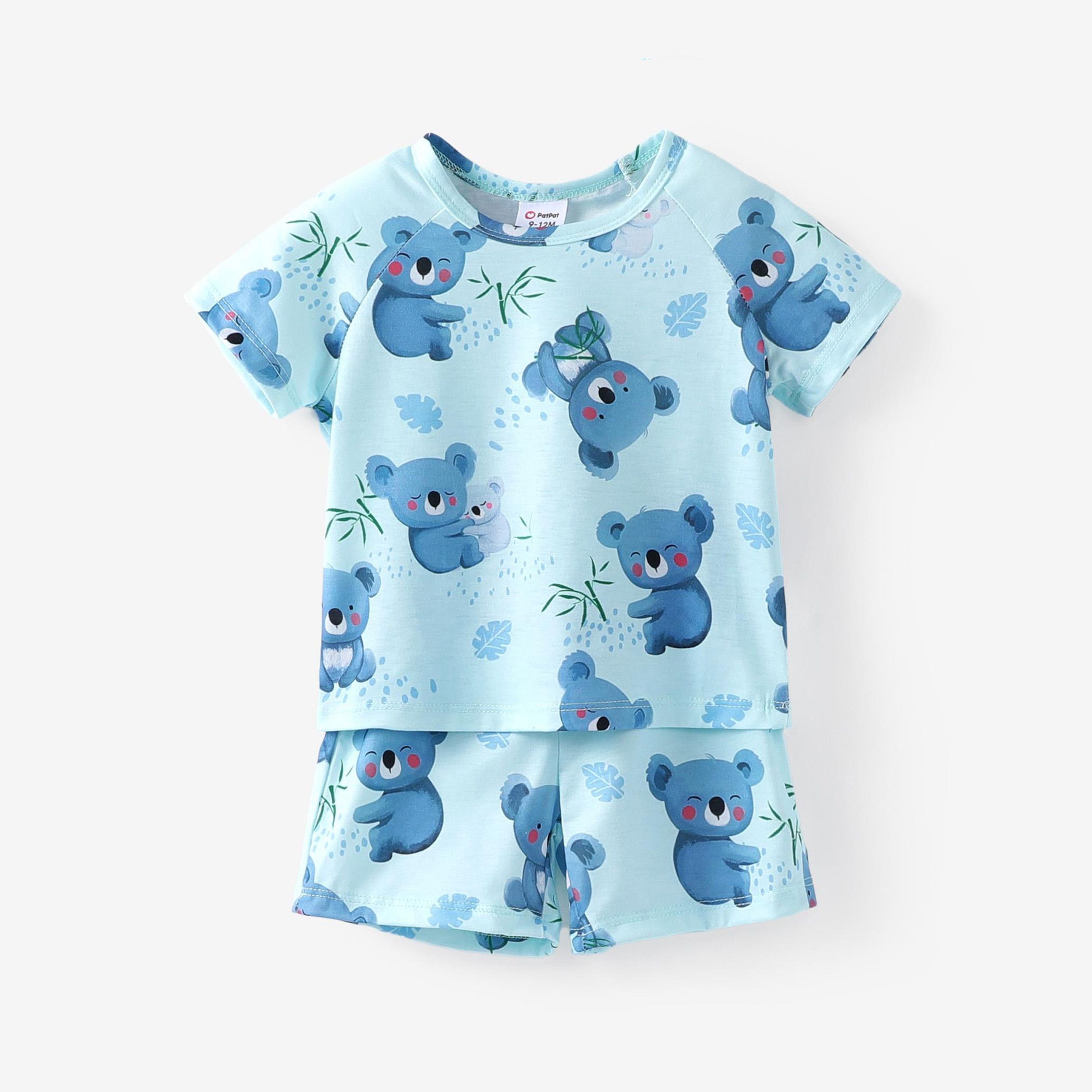 Bébé/Enfant En Bas Âge Garçon 2pcs Koala Motif Pyjama Ensemble/Pantoufles