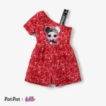 L.O.L. SURPRISE! Toddler Girl/Kid Girl Off-shoulder jumpsuit
 Red