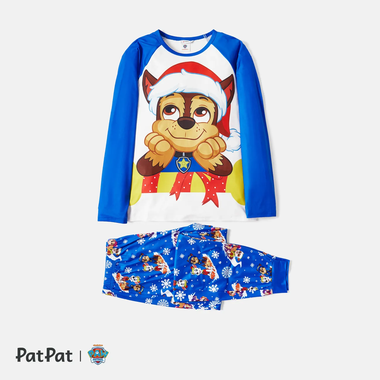 La Pat’ Patrouille Noël Look Familial Chien Manches longues Tenues de famille assorties Pyjamas (Flame Resistant) Multicolore big image 1