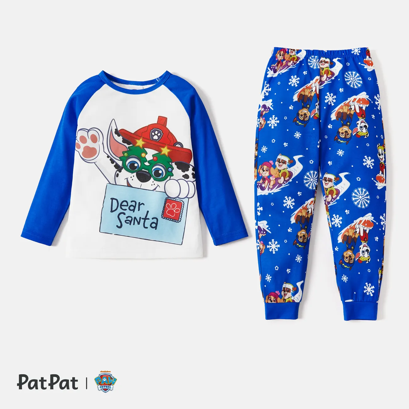 La Pat’ Patrouille Noël Look Familial Chien Manches longues Tenues de famille assorties Pyjamas (Flame Resistant) Multicolore big image 1