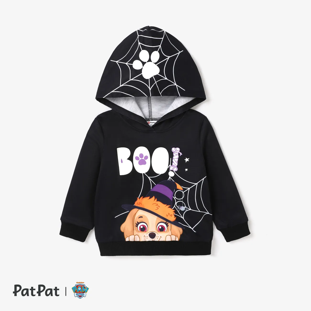 La Pat’ Patrouille Halloween Enfant en bas âge Unisexe À capuche Enfantin Sweat-shirt Noir big image 1