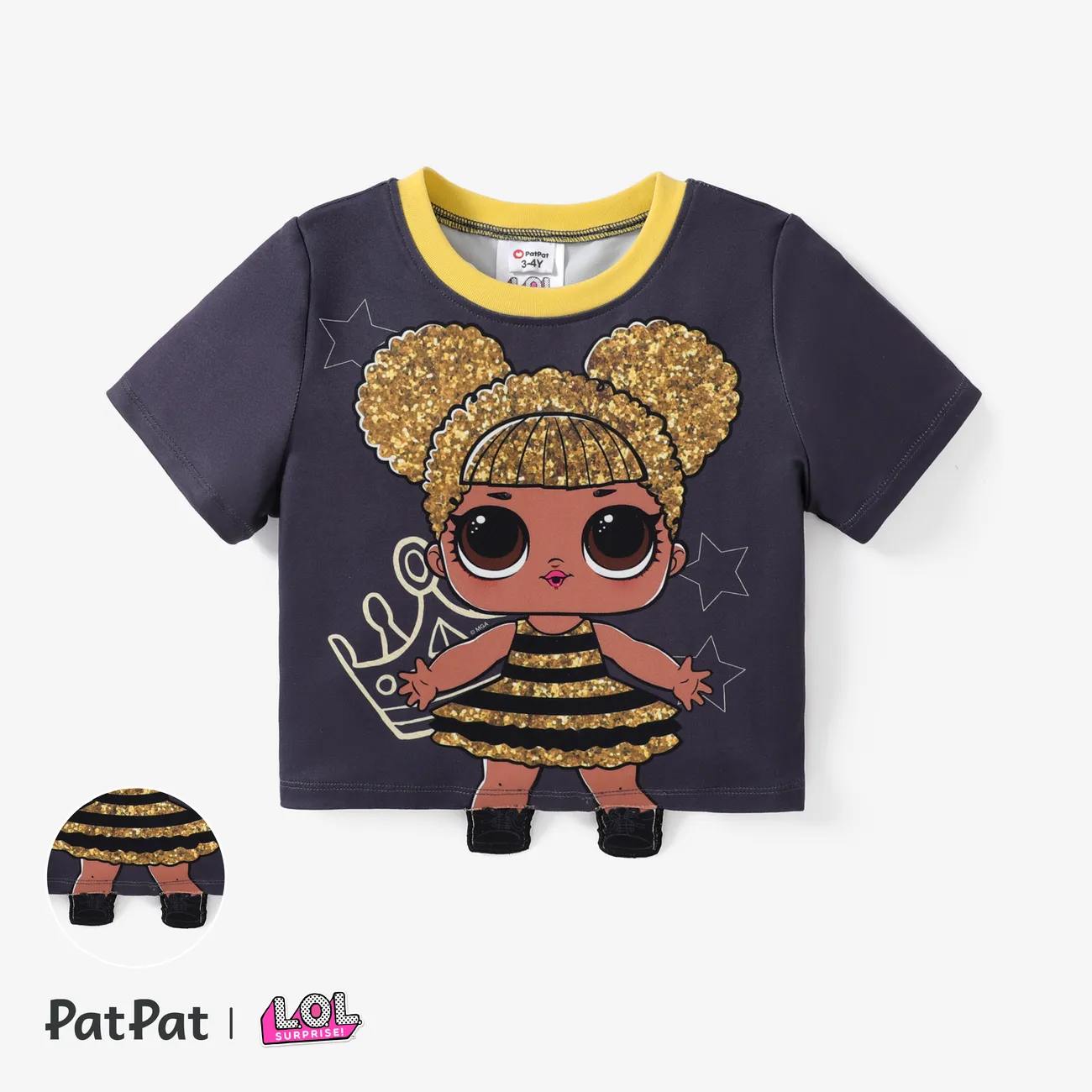 L.O.L. SURPRISE! Toddler/Kid Girl Graphic Print Short-sleeve Tee
 CharcoalGray big image 1