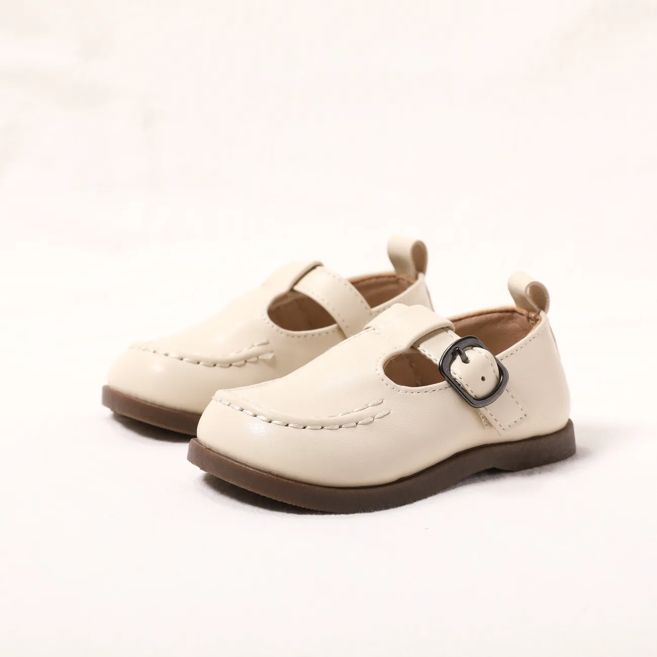 Toddler/Kids Girl Casual Velcro Leather Shoes White big image 1