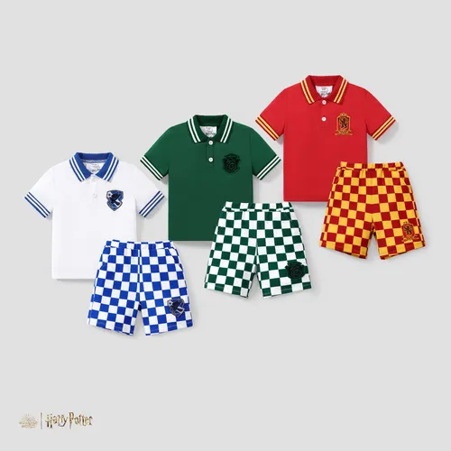 Harry Potter Toddler/Kid Boy 1pc Chess Grid pattern Preppy style Polo Shirt or Shorts
