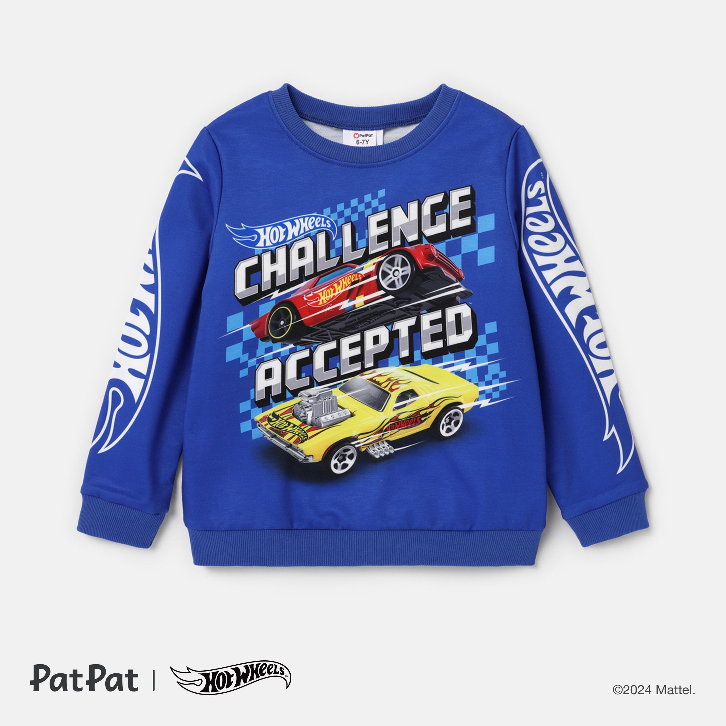 

Hot Wheels Kids Boy Alphabet Print Crewneck Long-sleeve Sweatshirt