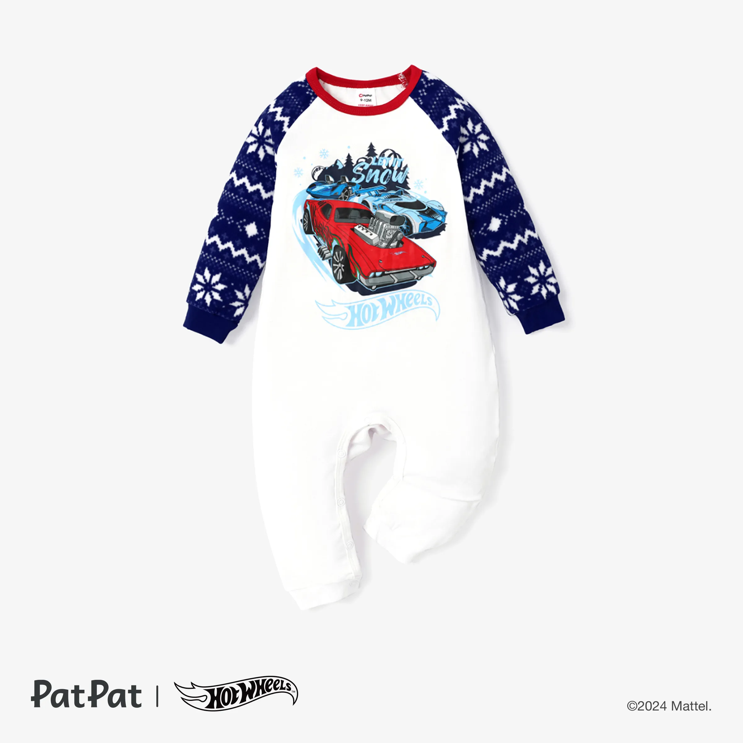 Hot Wheels Christmas Family Matching Character Graphic Sweatshirt And Pants Pajamas Sets